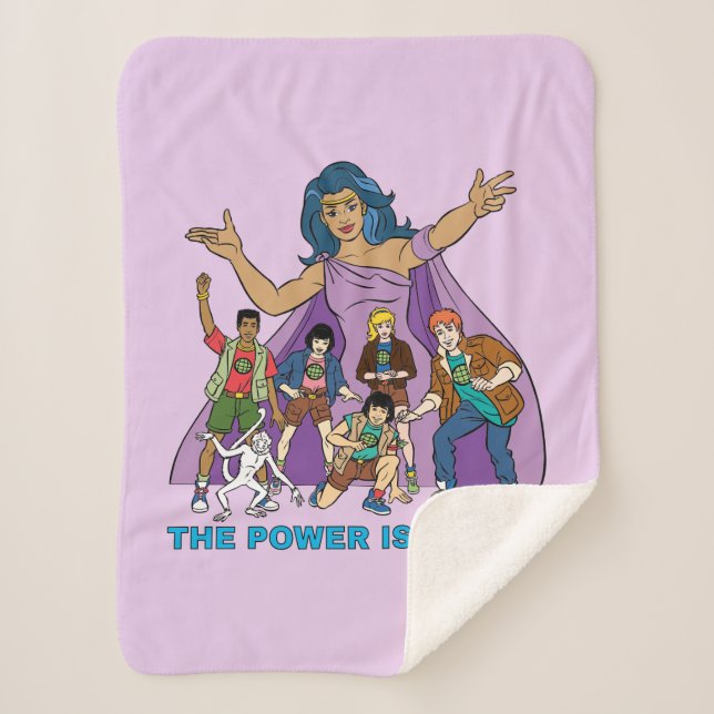 Gaia and the Planeteers Graphic Sherpa Blanket (Front)
