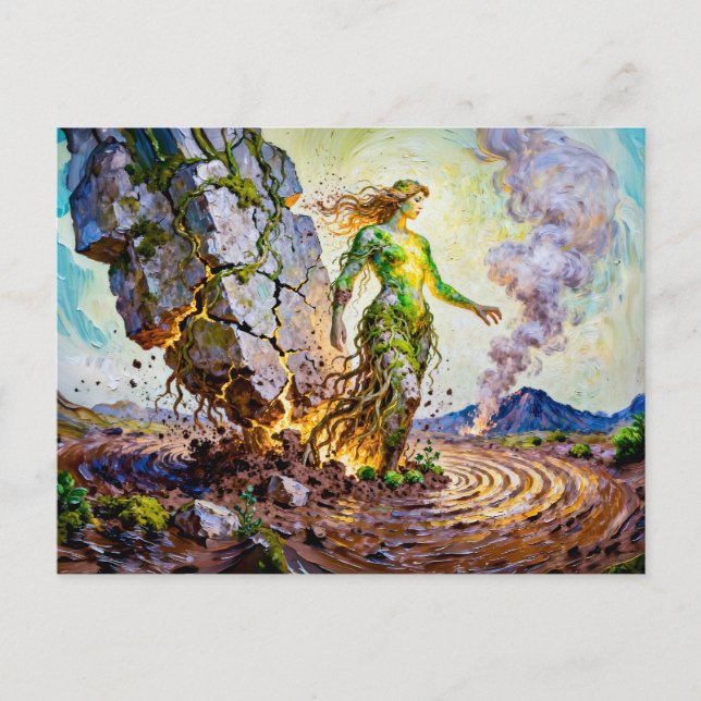 Gaia Goddess of Earth from Greek Mythology Postcard (Front)