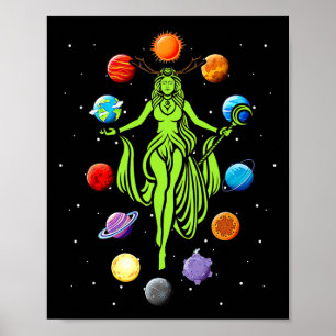 Gaia Greek Goddess Mother Earth Day Hippie Nature  Poster