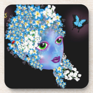 GAIA Mother Earth Pagan fantasy Art by LeahG Coaster