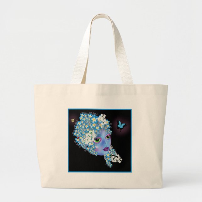 GAIA Mother Earth Pagan fantasy Art by LeahG Large Tote Bag (Front)