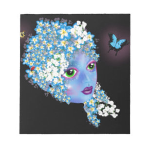 GAIA Mother Earth Pagan fantasy Art by LeahG Notepad