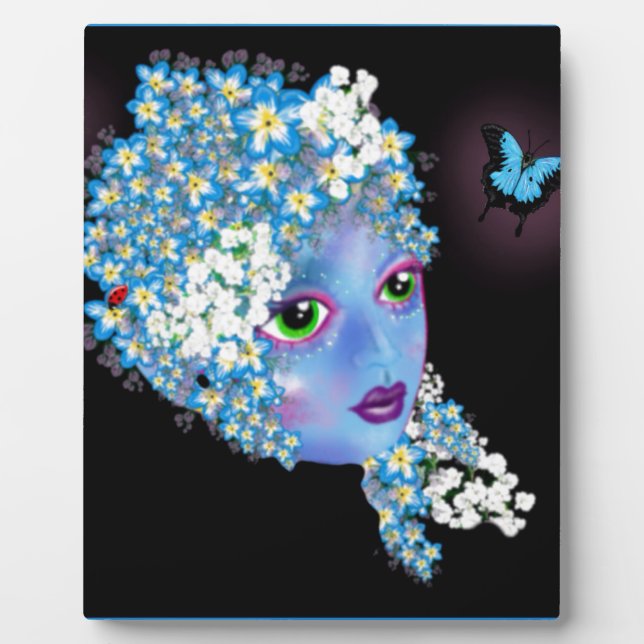 GAIA Mother Earth Pagan fantasy Art by LeahG Plaque (Front)