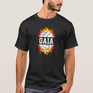 Gaia Name Volleyball Player Girls Ball And Net Spo T-Shirt