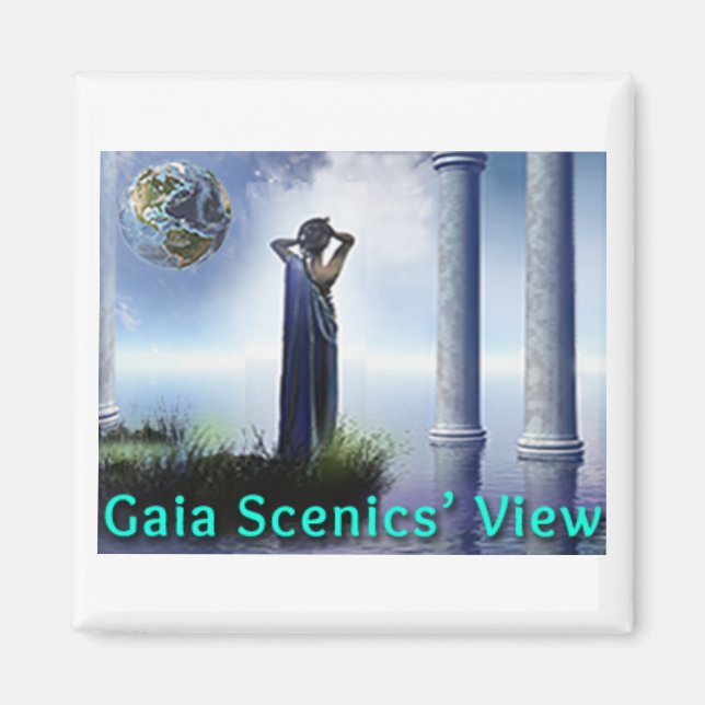 Gaia Scenics' View Square Refrigerator Magnet (Front)