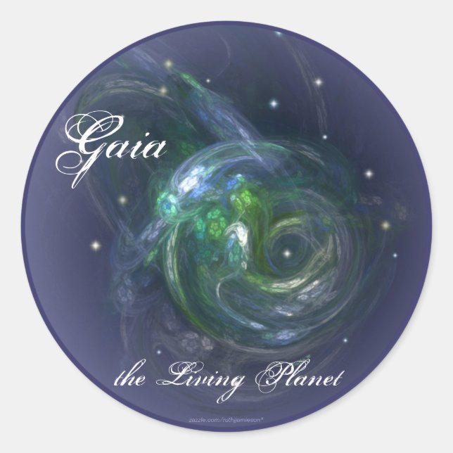 GAIA THE LIVING PLANET CLASSIC ROUND STICKER (Front)