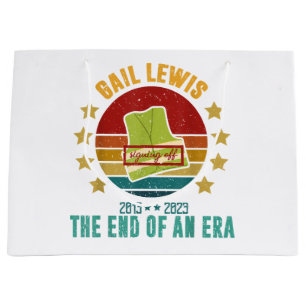 Gail Lewis, We Salute You, The End Of An Era Signi Large Gift Bag