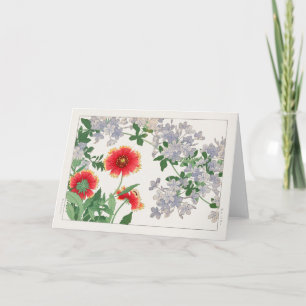 Gaillardia, Plumbago by Tanigami Konan Card