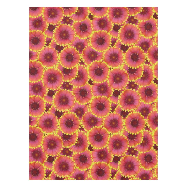 Gaillardia Seamless Pattern Tablecloth (Front)