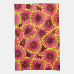 Gaillardia Seamless Pattern Tea Towel