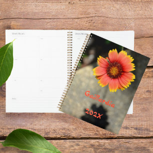 Gaillardia Sunflower Orange and Yellow Floral Planner