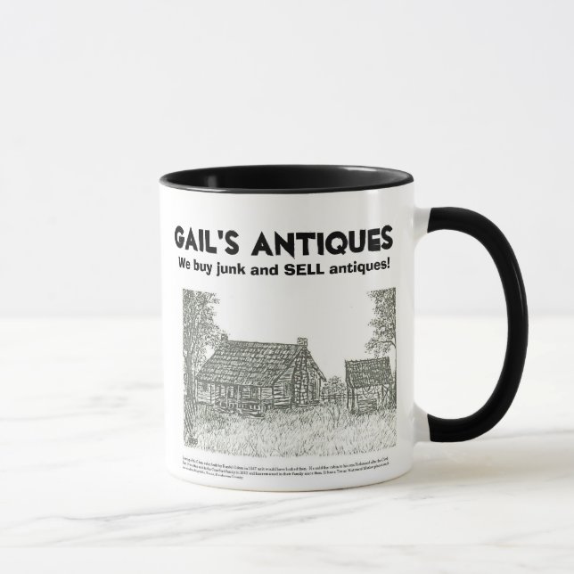 Gail's Antiques, We buy junk and SELL antiques Mug (Right)