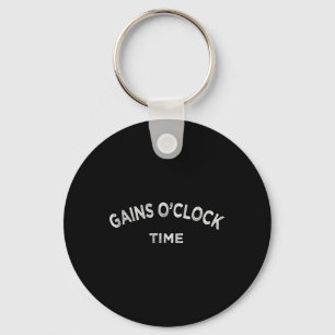 Gain O'clock Time Funny Powerlifting Bodybuilding  Key Ring