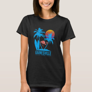 Gainesville Florida. Flamingo and palm trees tropi T-Shirt