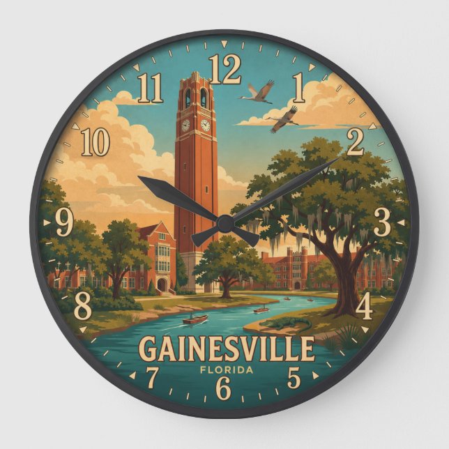 Gainesville Florida Large Clock (Front)