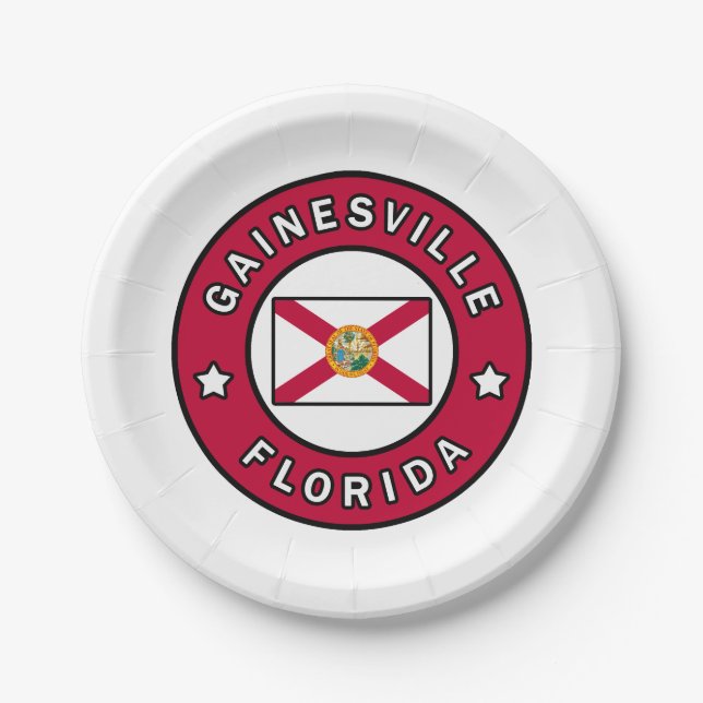 Gainesville Florida Paper Plate (Front)