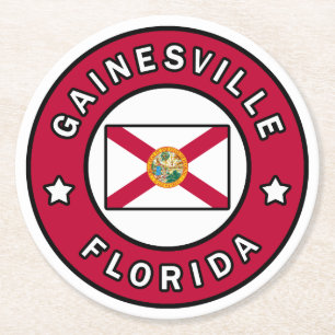 Gainesville Florida Round Paper Coaster
