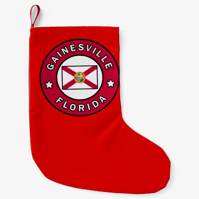 Gainesville Florida Small Christmas Stocking (Front)