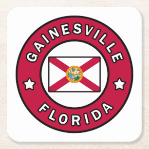 Gainesville Florida Square Paper Coaster