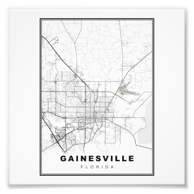 Gainesville Map Photo Print (Front)
