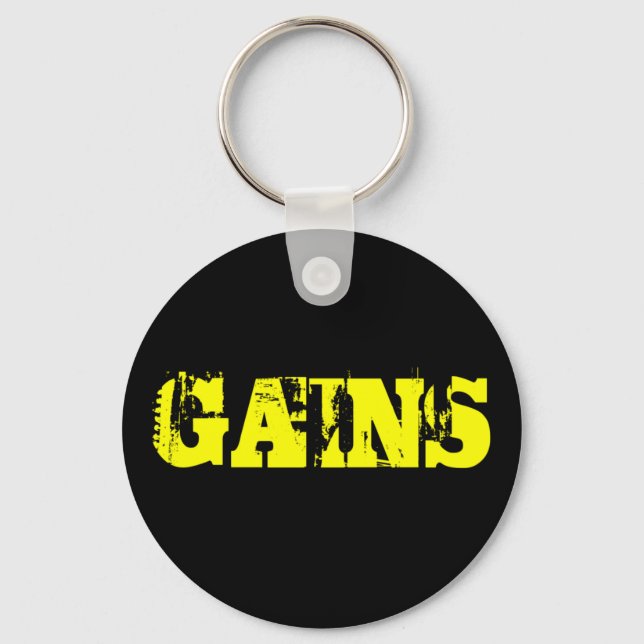Gains Gym  Key Ring (Front)