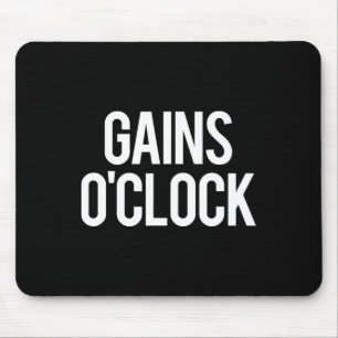 Gains O'clock Funny Gym Weightlifting Bodybuilding Mouse Pad