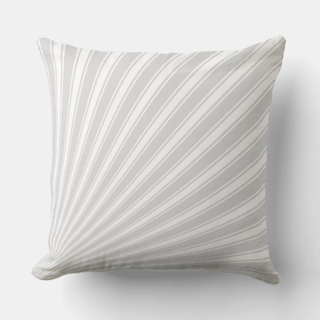 Gainsboro Funky Sun Rays Background Cushion (Front)