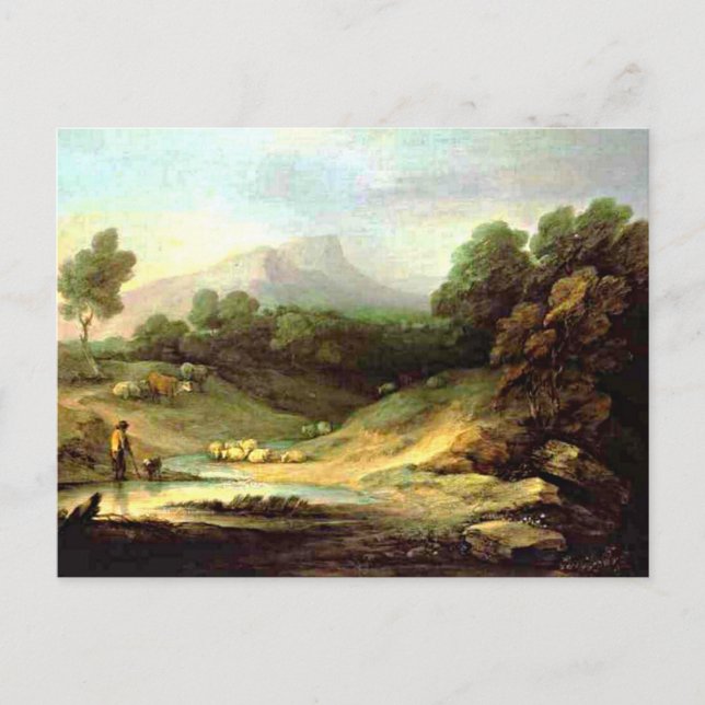 Gainsborough - Mountain Landscape with Shepherd Postcard (Front)