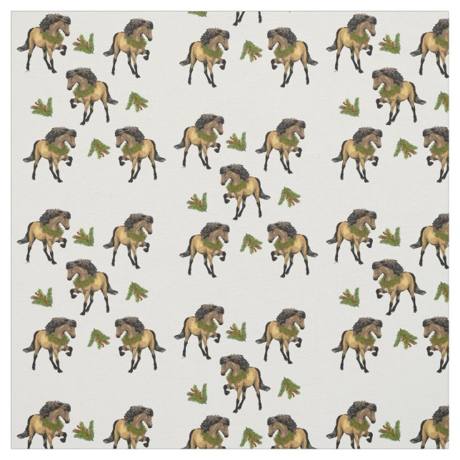 Gaited Horse Nouvelle Vogue Christmas Fabric (Swatch)