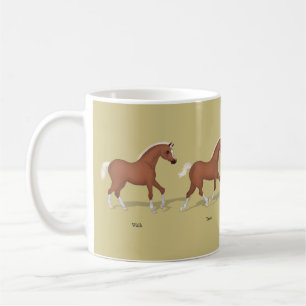 Gaits of the Horse Sorrel Foal Customisable Green Coffee Mug