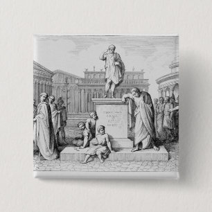 Gaius Gracchus Weeping Before his Father's 15 Cm Square Badge