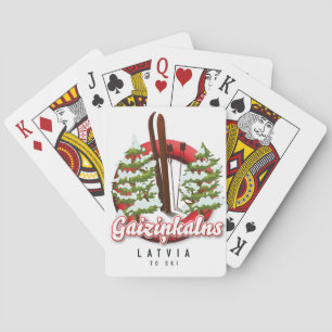 Gaiziņkalns Latvia ski logo Playing Cards