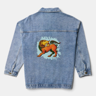 Gajasinha – Mythical Guardian of Strength Denim Jacket
