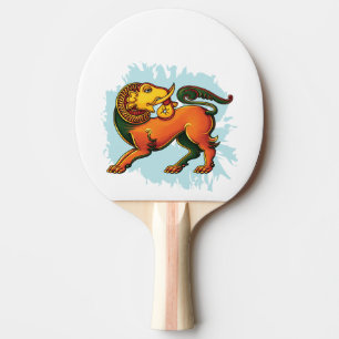 Gajasinha – Mythical Guardian of Strength Ping Pong Paddle