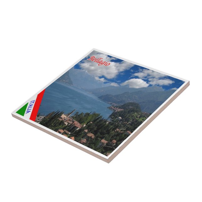 GAL017 BELLAGIO, Lake Como, Italy, Ceramic Tile (Side)