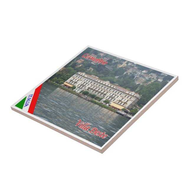 GAL031 CERNOBBIO, Lake Como Italy, Ceramic Tile (Side)