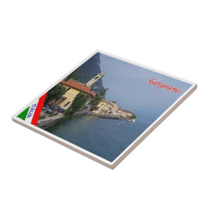GAL040 GARGNANO, Lake Garda, Italy, Ceramic Tile