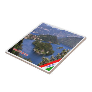 GAL052 ISOLA COMACINA, Lake Como, Italy, Ceramic Tile