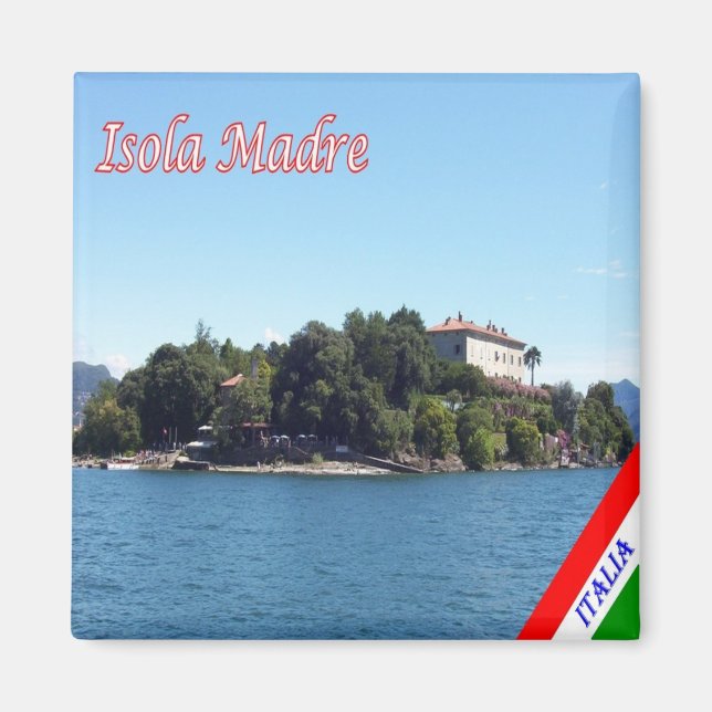 GAL053 ISOLA MADRE, Lake Maggiore Italy, Fridge  Magnet (Front)