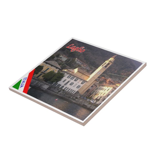 GAL056 LAGLIO, Lake Como, Italy, Ceramic Tile (Side)