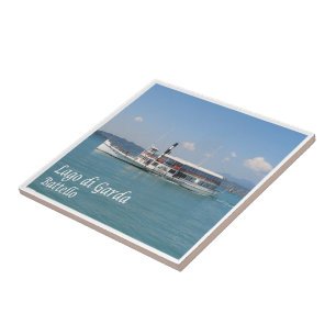 GAL057 LAKE GARDA, Boat, Italy, Ceramic Tile