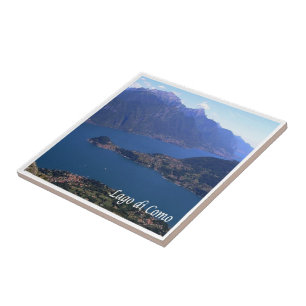 GAL063 LAKE COMO, Aerial View, Italy, Ceramic Tile