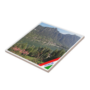 GAL064 LAKE IDRO Aerial View, Italy, Ceramic Tile