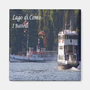 GAL100 LAKE COMO, Boats, Italy, Fridge Magnet