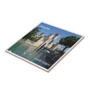 GAL111 SIRMIONE, Lake Garda, Castle Scaligero, Ceramic Tile