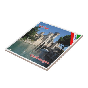 GAL112 SIRMIONE Lake Garda, Castle Scaligero, Ceramic Tile