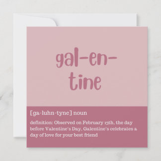 Gal-en-tine pink and dark pink flat card