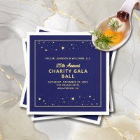 Gala Ball Silent Auction Elegant Blue Gold