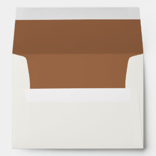 GALA Bohemian Beige and Terracotta Liner Wedding Envelope