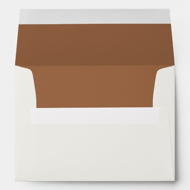 GALA Bohemian Beige and Terracotta Liner Wedding Envelope (Back (Bottom))